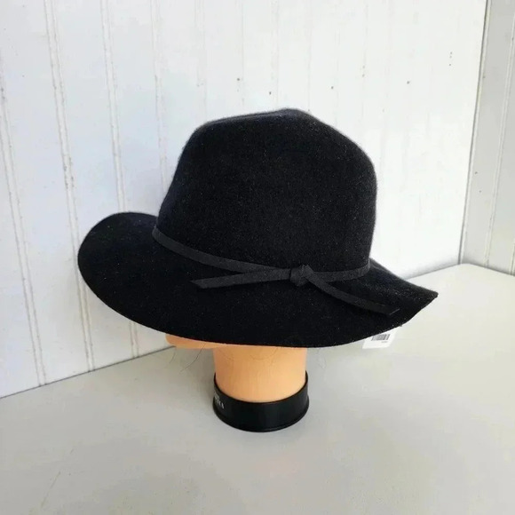 NWT House Of Harlow 1960 100% Black Wool Floppy Hat Womens Band Brand New main image 8